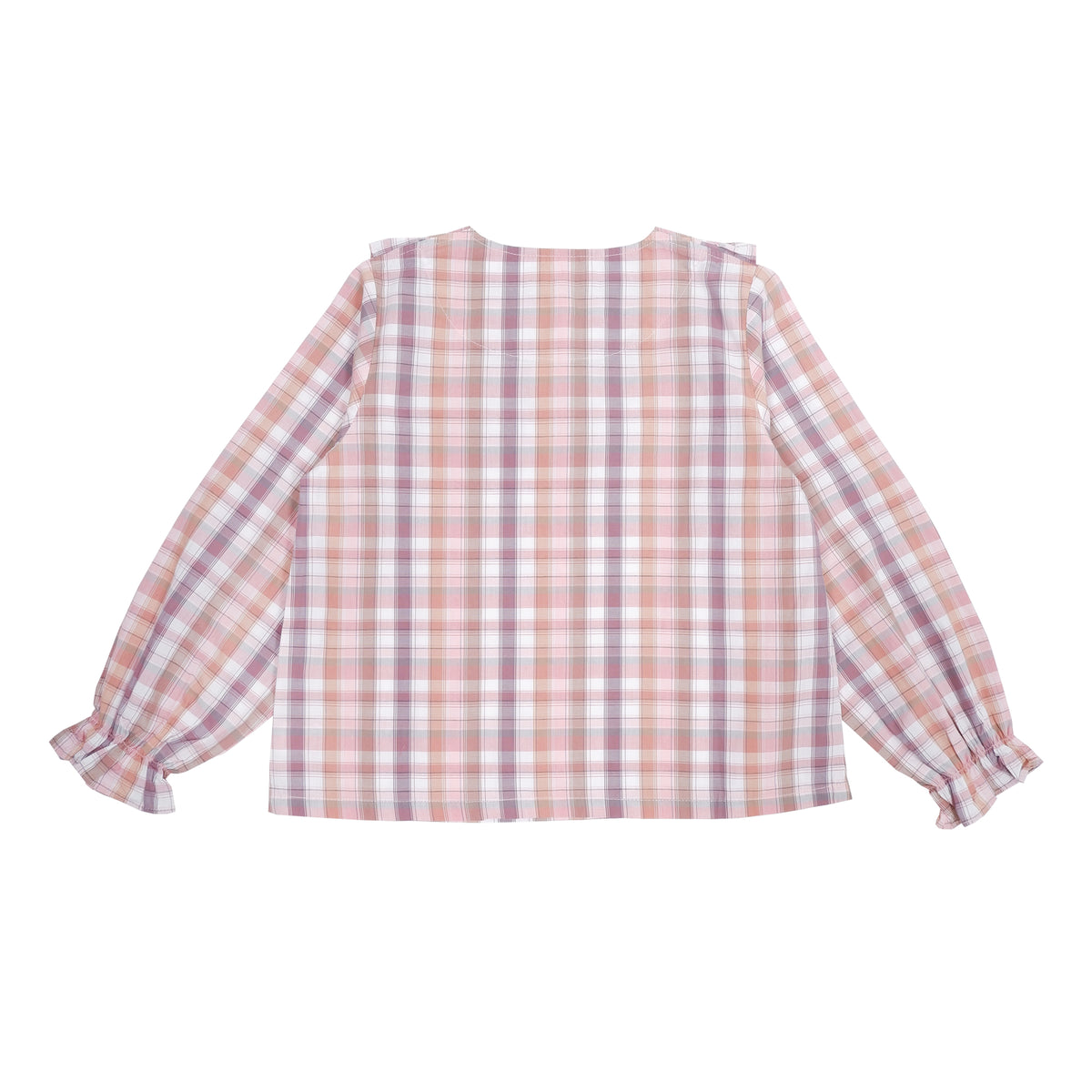 OXA Kids Anatasha Blouse Ruffle Pakaian Anak Kotak Kotak Lengan Panjang | Reguler Fit | OR3104501
