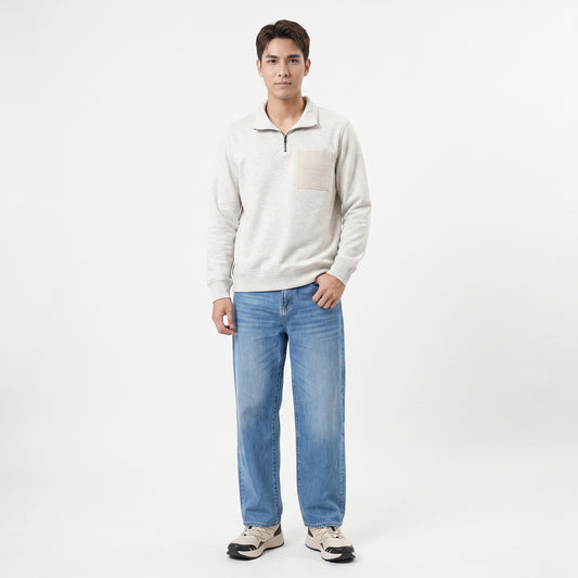 WATCHOUT PAKAIAN SWEAT SHIRT LENGAN PANJANG PRIA MONTANA HALF ZIP | REGULER FIT | JEANS | JK3000000