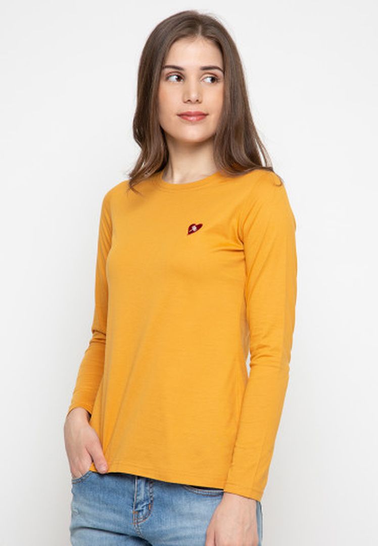 TRISET CASUAL ACELYNN T-SHIRT MUSTARD - TK300830019