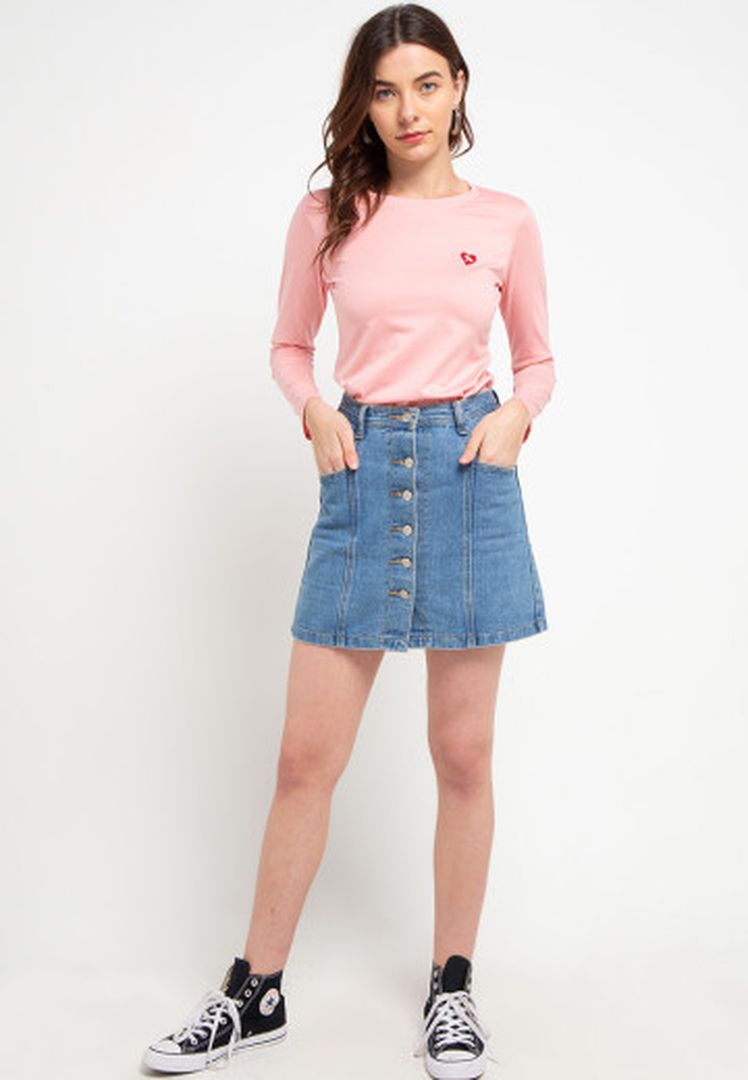 TRISET CASUAL ACELYNN T-SHIRT LIGHT ORANGE - TK300830014