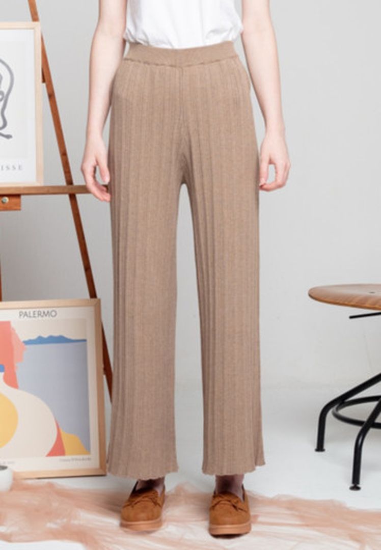 TRISET LADIES ABBY KNIT CULLOTE PANTS - LM6000100