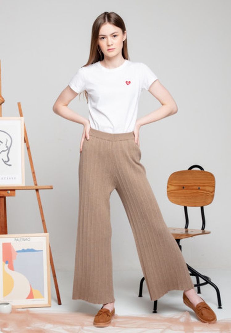 TRISET LADIES ABBY KNIT CULLOTE PANTS - LM6000100