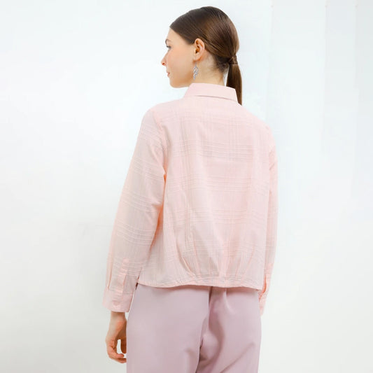 Triset Casual Pakaian Blouse Crop Wanita - TR3099600