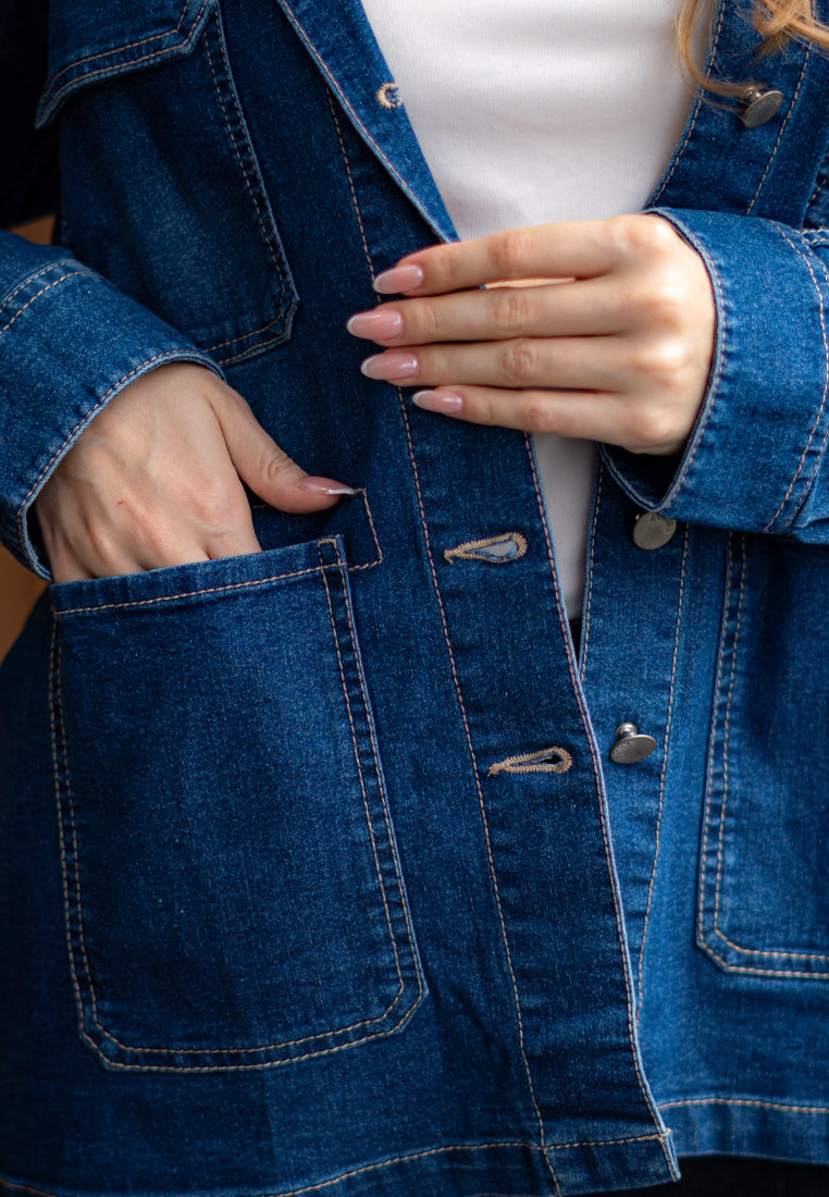 TRISET CASUAL JACKET DENIM - TJ3032310