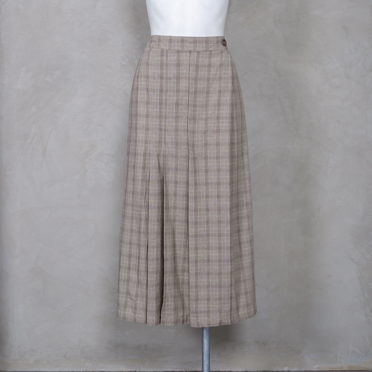 Triset Casual Rok Midi Wanita Kotak Rempel | Reguler Fit | TN3014091