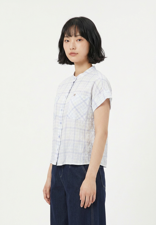 Triset Casual Blouse Crinkle Wanita Lengan Pendek | Reguler Fit | TR5053031