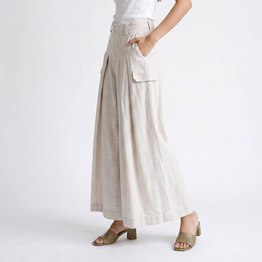 Triset Casual Celana Panjang Wanita Wide Leg Palazzo High Waist | Relaxed Fit | TP6006751