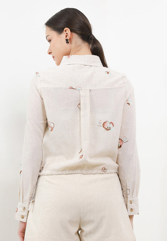 TRISET CASUAL ANYA EMBROIDERY BLOUSE - TR3097213