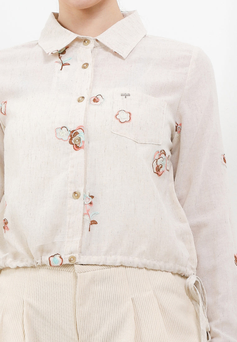 TRISET CASUAL ANYA EMBROIDERY BLOUSE - TR3097213