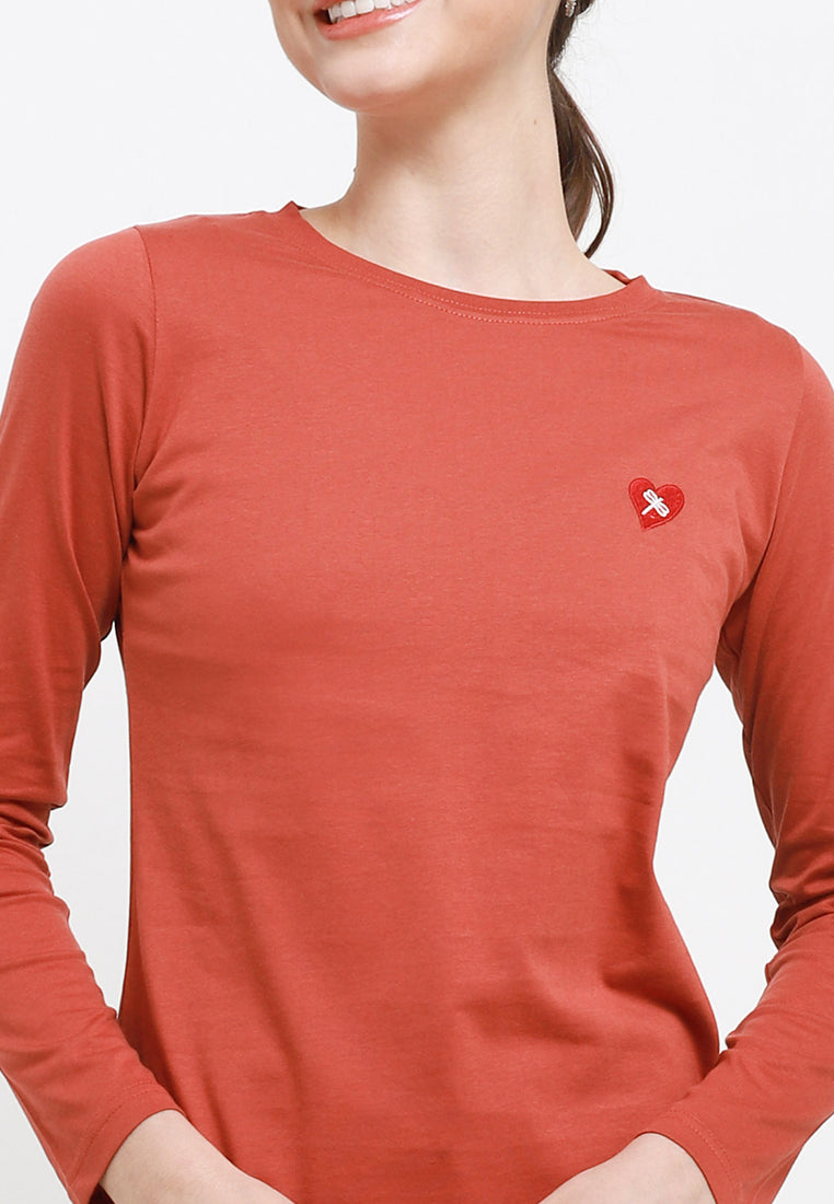 TRISET CASUAL ACELYNN T-SHIRT TERRACOTTA - TK300830017