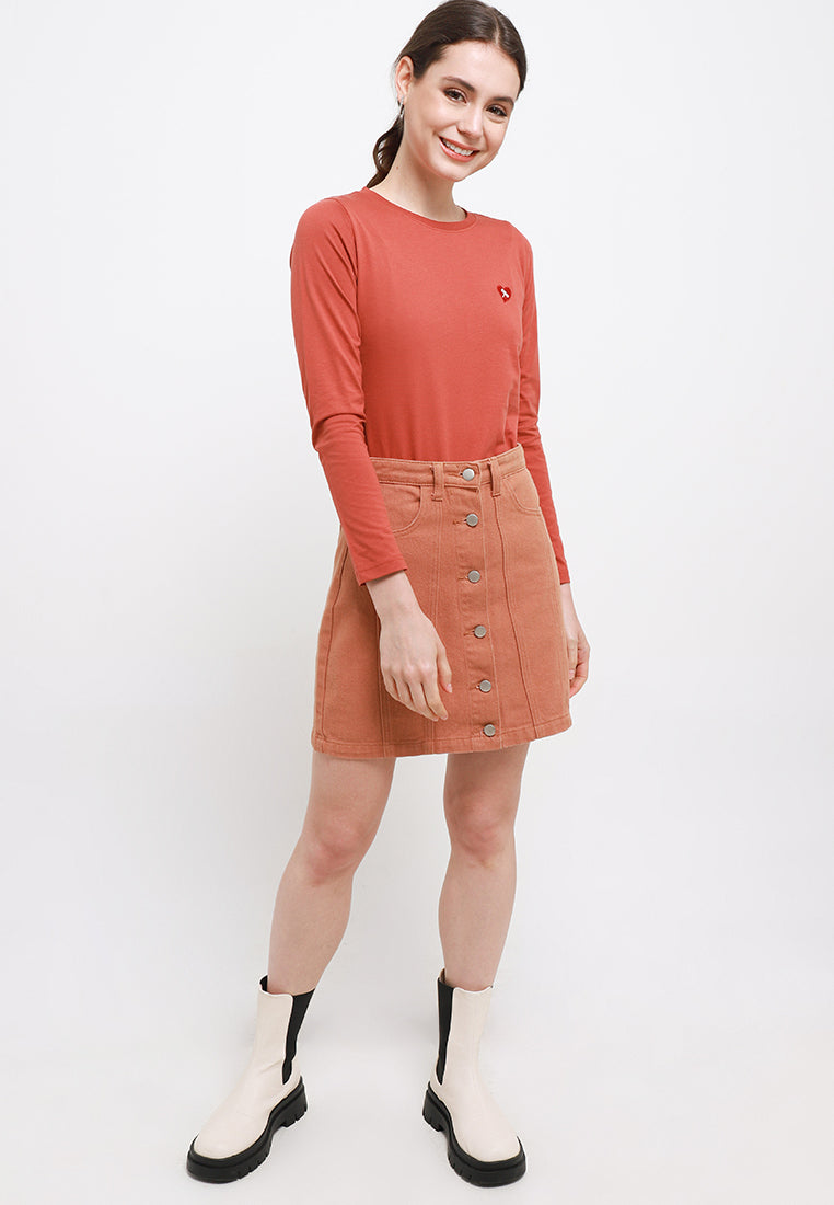 TRISET CASUAL ACELYNN T-SHIRT TERRACOTTA - TK300830017
