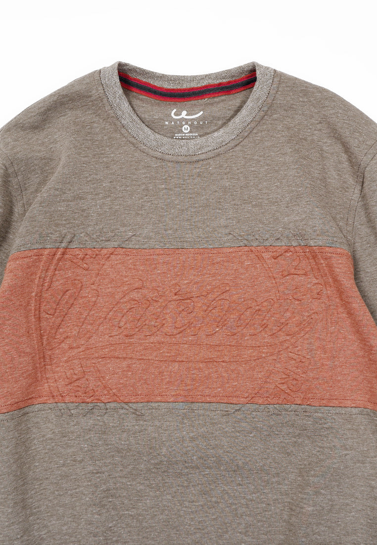 WATCHOUT PAKAIAN PRIA CUT AND SEW EMBOSSED SWEATSHIRT - JK2002600