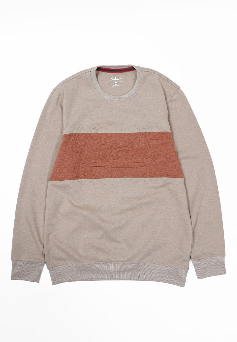 WATCHOUT PAKAIAN PRIA CUT AND SEW EMBOSSED SWEATSHIRT - JK2002600