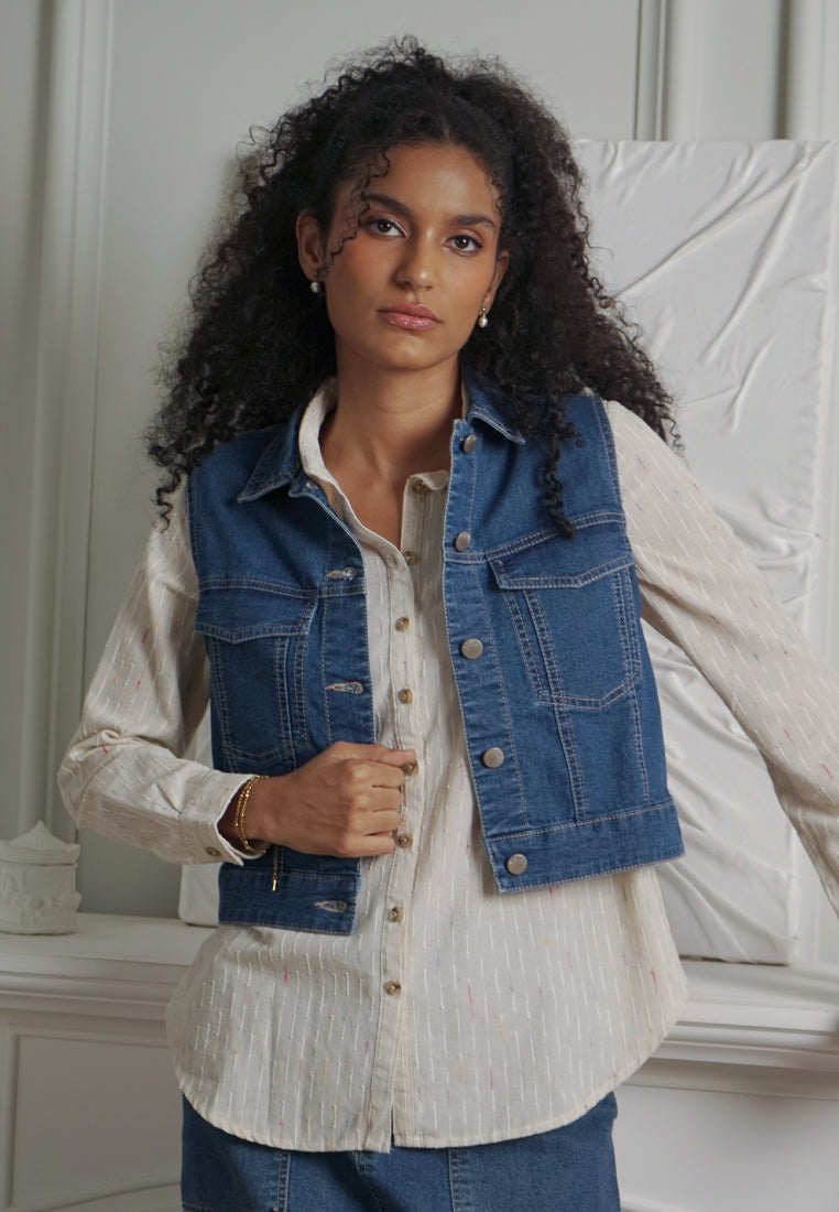 TRISET CASUAL VEST DENIM - TJ6000310