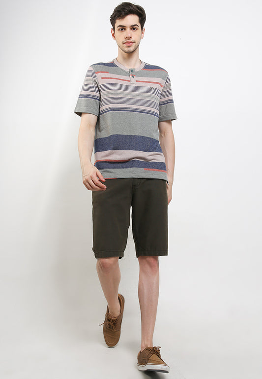 WATCHOUT CASUAL COLLARED HENLEY TEE - WK4011808