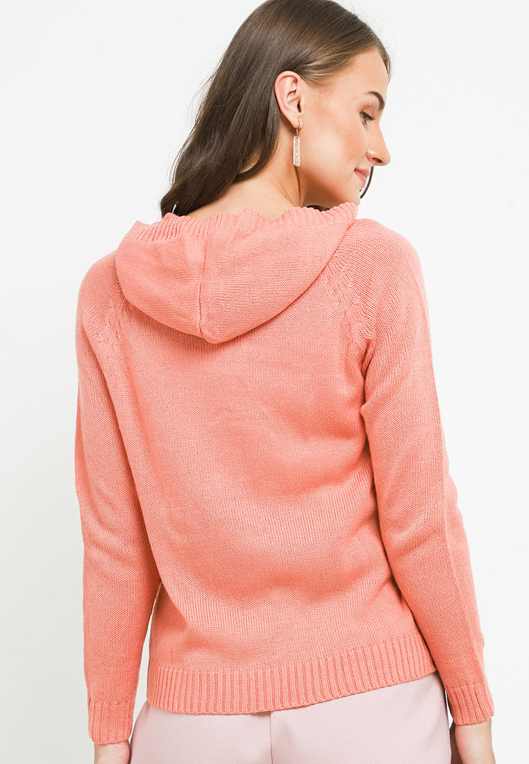 TRISET CASUAL FEY SHORT HOODIE CARDIGAN - TM7001300