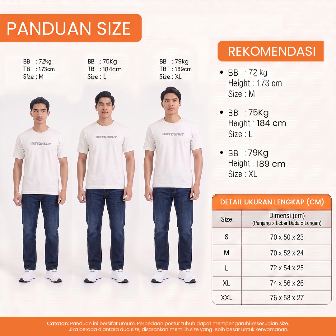 WATCHOUT KAOS PAKAIAN PRIA LENGAN PENDEK LEICESTER | REGULER FIT | JEANS | JK402800003