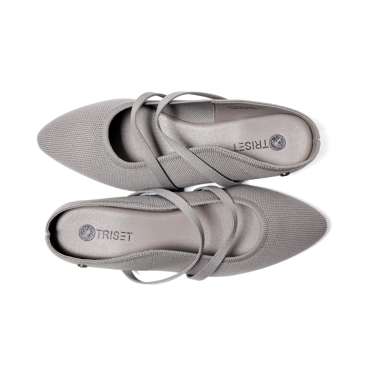 Triset Sepatu Wanita | Knit Cross-Strap | Flat | Mules | TF7001909