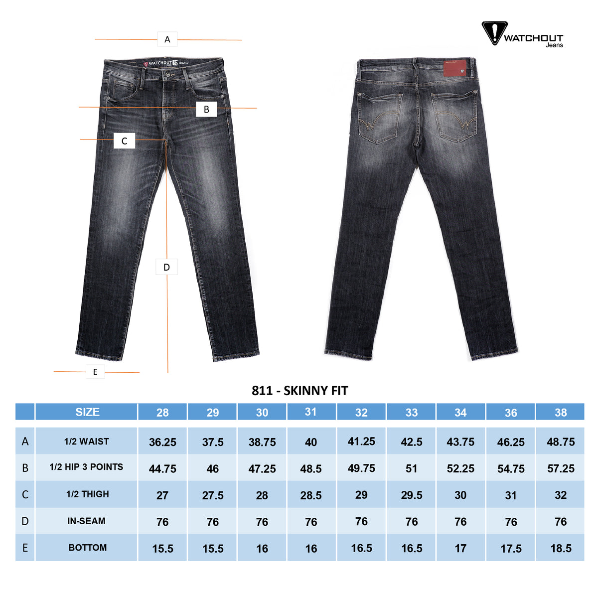 Watchout Celana Panjang Pria Jackson | Skinny Fit | Jeans | JP811090033