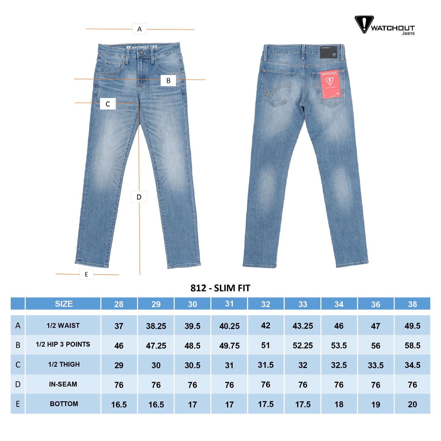 WATCHOUT CELANA PRIA HUDSON SLIM FIT - JP812370023