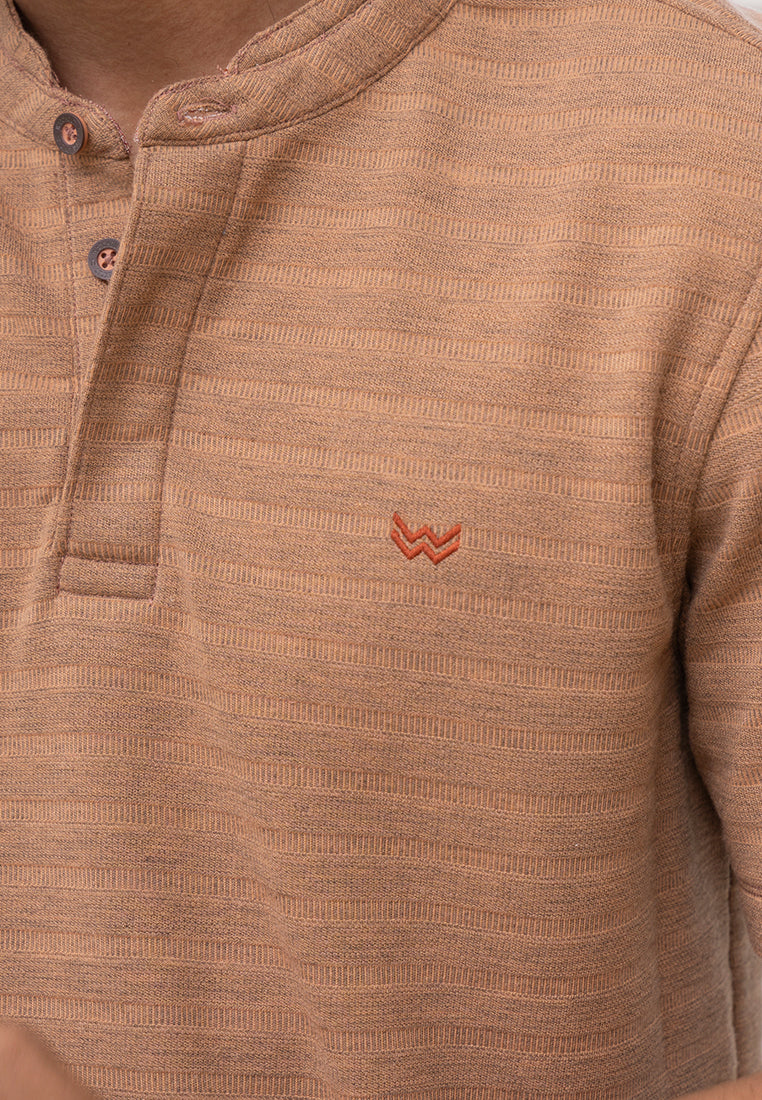 Watchout Kaos Pakaian Pria Kerah Mandarin Lengan Pendek Henley | Reguler Fit | Casual | WK401280014