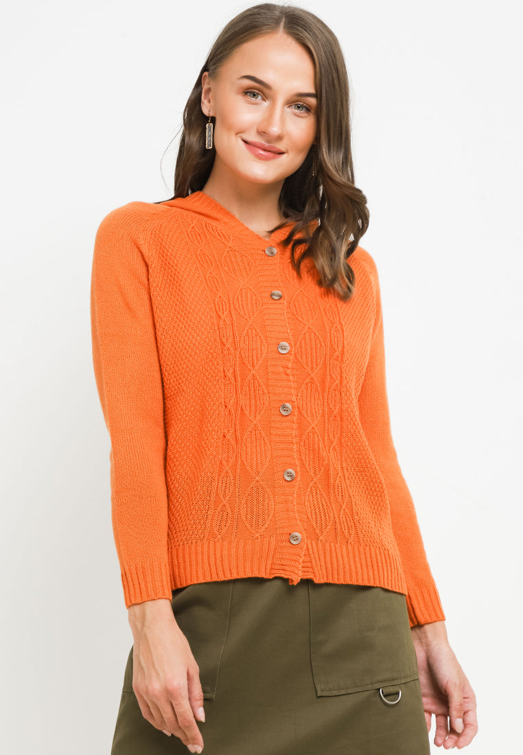 TRISET CASUAL FEY SHORT HOODIE CARDIGAN - TM7001300