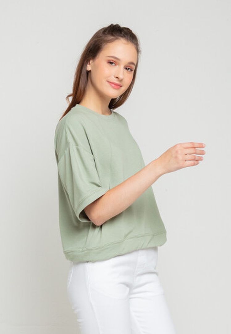 TRISET CASUAL GABY LOOSE CROP SWEATSHIRT - TK5033900