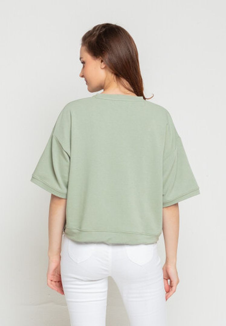 TRISET CASUAL GABY LOOSE CROP SWEATSHIRT - TK5033900