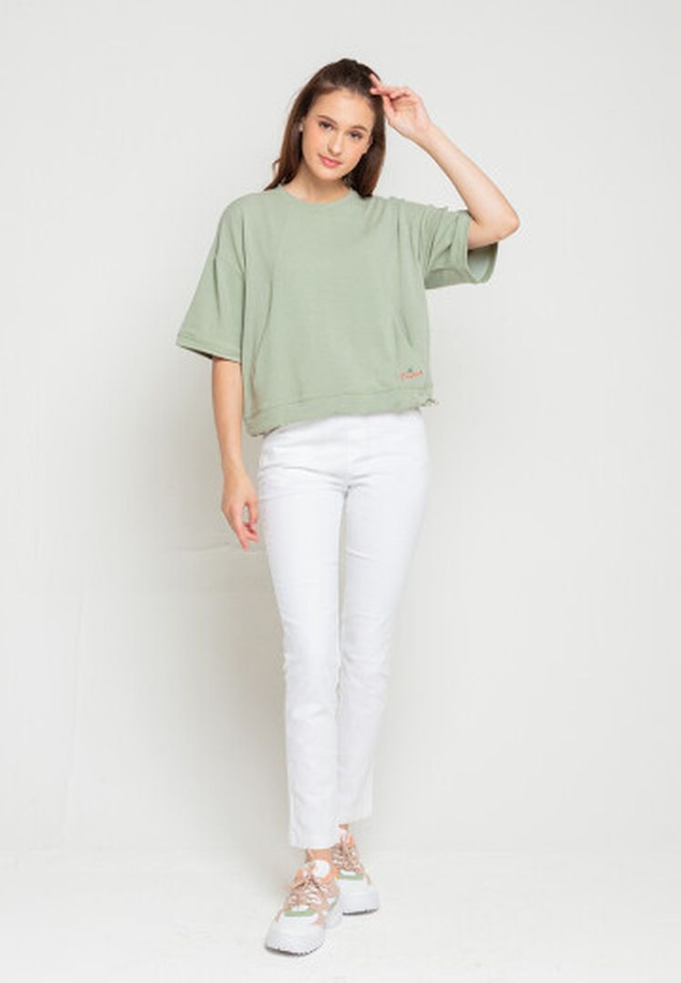 TRISET CASUAL GABY LOOSE CROP SWEATSHIRT - TK5033900
