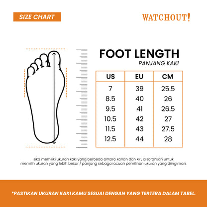 Watchout Sandal Pria Jepit | Thongs | Casual | Size 39 - 43 | WY1016703