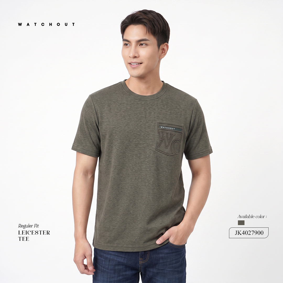 WATCHOUT KAOS PAKAIAN PRIA LENGAN PENDEK LEICESTER | REGULER FIT | JEANS | JK402790009