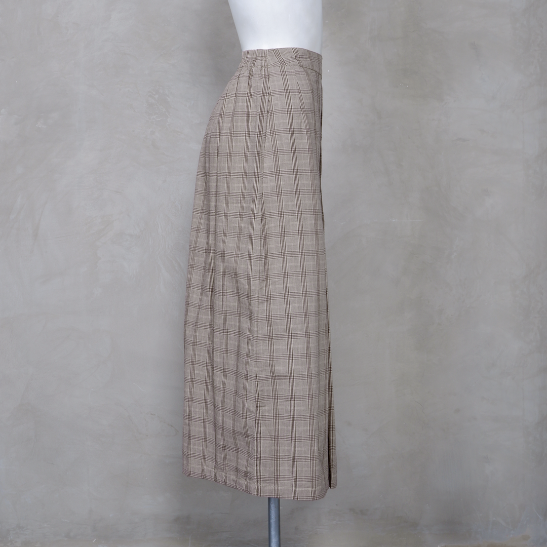 Triset Casual Rok Midi Wanita Kotak Rempel | Reguler Fit | TN3014091