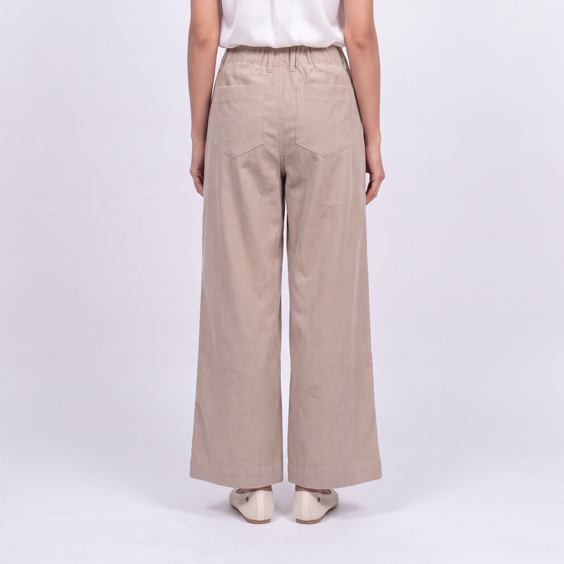Triset Ladies Celana Panjang Wanita Corduroy Wide Leg Highwaist | Loose Fit | LP6005372