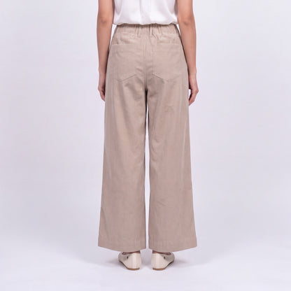 Triset Ladies Celana Panjang Wanita Corduroy Wide Leg Highwaist | Loose Fit | LP6005372