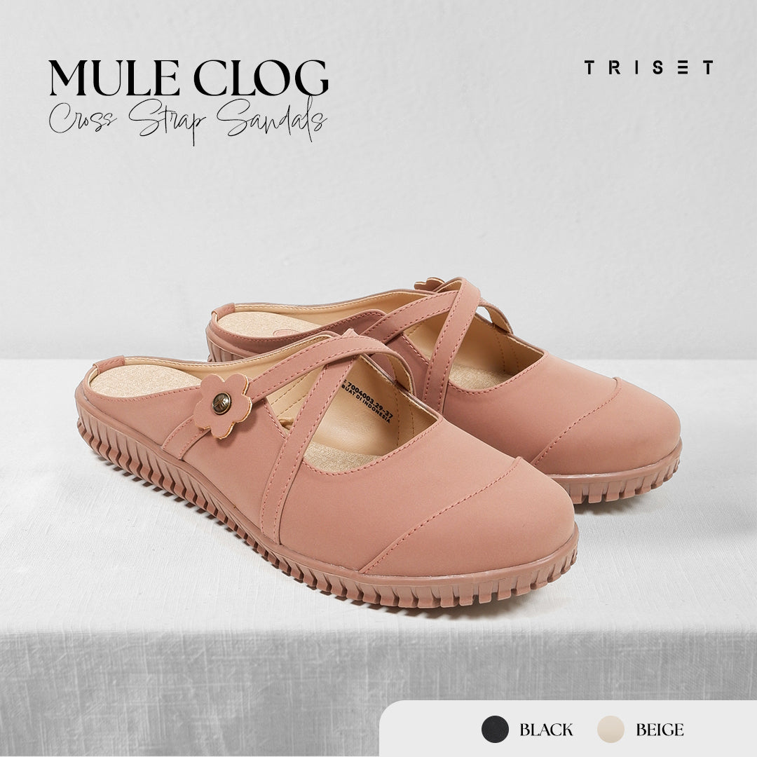 Triset Sandal Wanita | Strap | Mules | Slip On | TF7004003