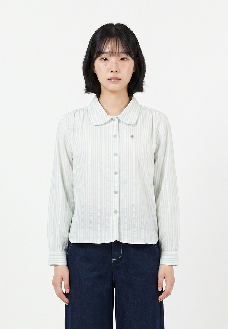 TRISET Blouse Wanita Lengan Panjang Striped | Reguler Fit | Casual Formal | TR3104971