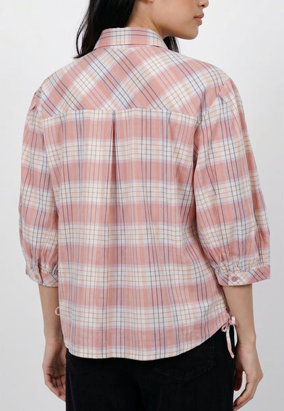 Triset Casual Blouse Kotak Kotak Wanita Puff Sleeve | Reguler Fit | TR3105871