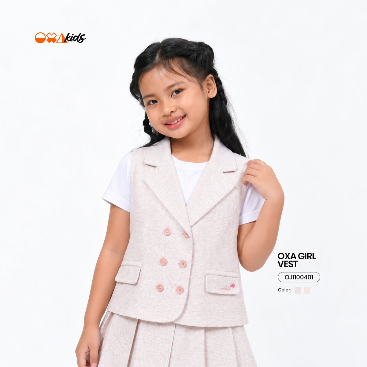 OXA Kids Rompi Jacket Anak Wanita Tanpa Lengan | Reguler Fit | OJ1100401