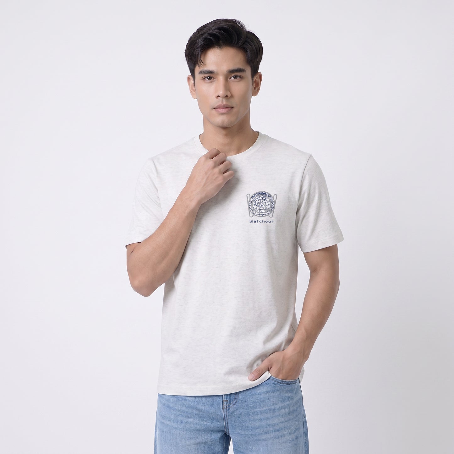 WATCHOUT KAOS PAKAIAN PRIA LENGAN PENDEK LEICESTER | BOXY FIT | JEANS | JK402780003