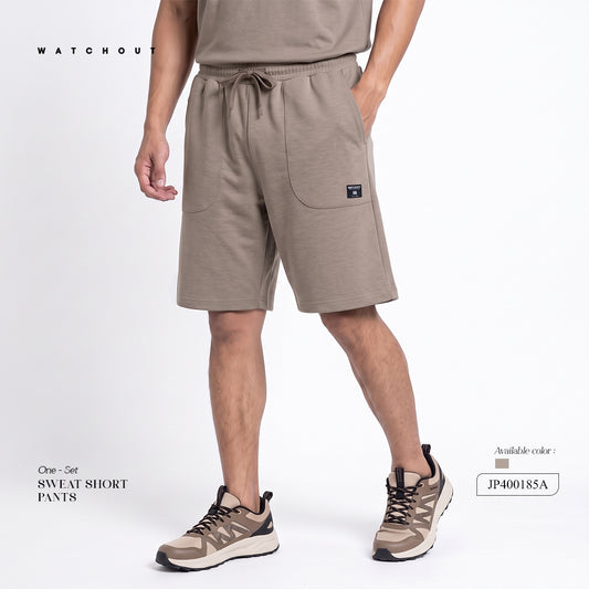 WATCHOUT CELANA PENDEK SWEAT SHORT PRIA ONE SET | REGULER FIT | CASUAL | JP400185A04