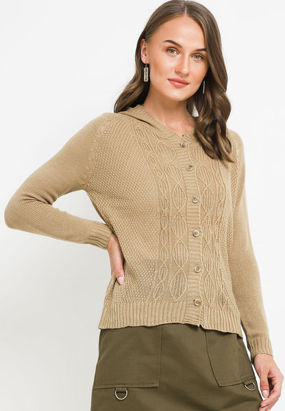 TRISET CASUAL FEY SHORT HOODIE CARDIGAN - TM7001300
