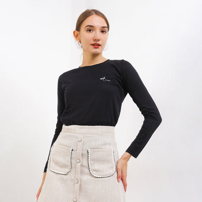 Triset Casual Kaos Wanita Lengan Panjang Bordir Capung | Reguler Fit | TK3009600