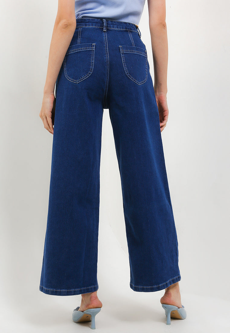 Triset Casual Celana Jeans Wanita Cullote Highwaist | Wide Leg | TP6005210