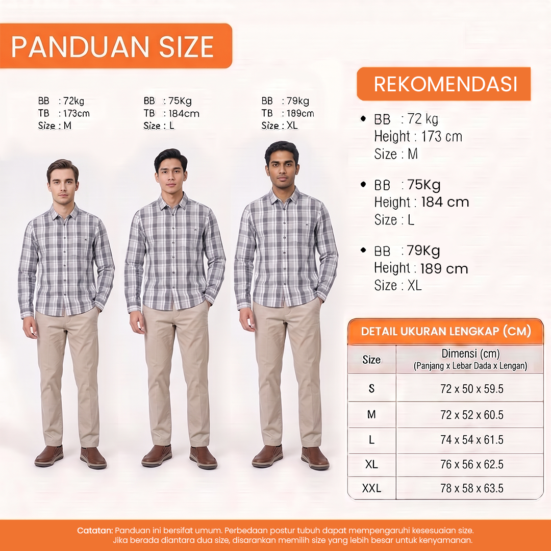 WATCHOUT KEMEJA PRIA LENGAN PANJANG | SLIM FIT | JEANS | JS303370123