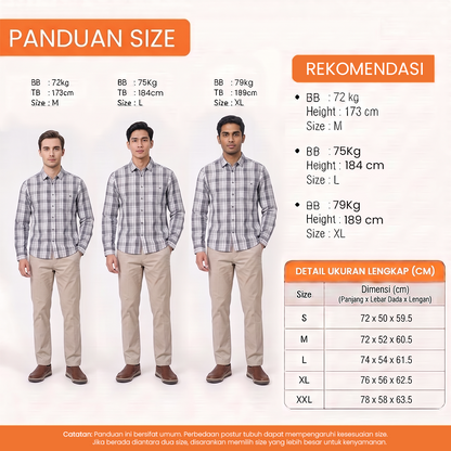 WATCHOUT KEMEJA PRIA LENGAN PANJANG | SLIM FIT | JEANS | JS303370123