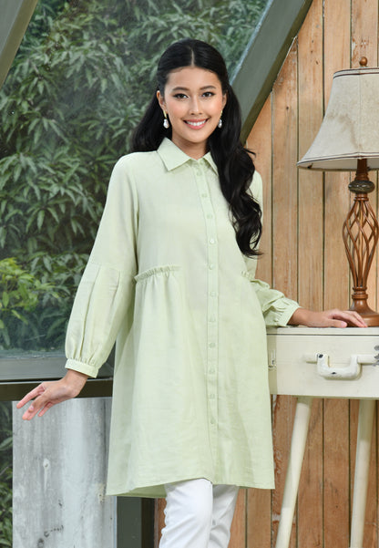 Triset Ladies Long Tunik Wanita Lengan Panjang A Line | Reguler Fit | LD3032070