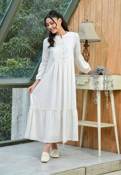 Triset Ladies Maxi Dress Wanita Crinkle Lengan Panjang A Line | Regule Fit | LD8005771