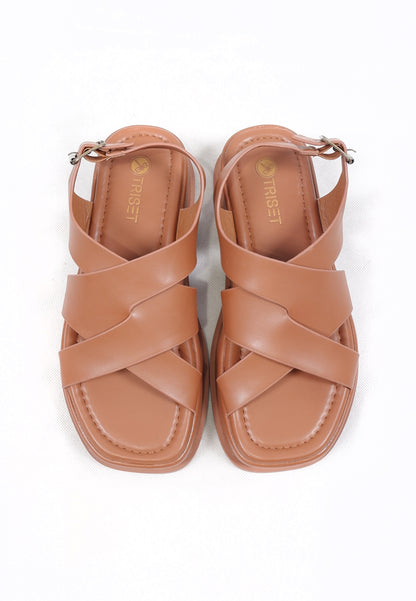 Triset Sandal Wanita | Casual | Cross Strap | Flat - TF8004303