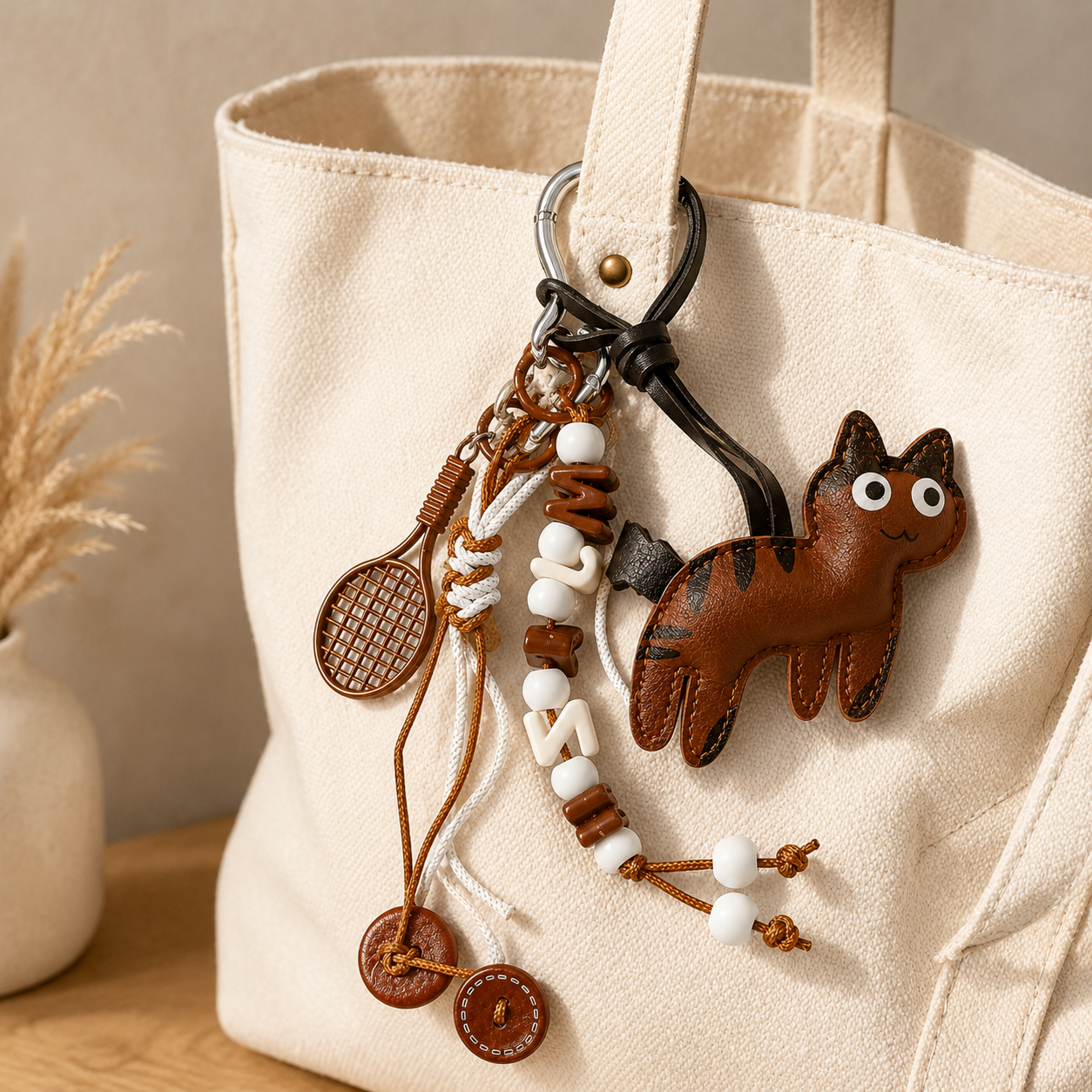 Keychain Karakter Lucu Aesthetic Gantungan Kunci Tas Celana Backpack Charm Unik