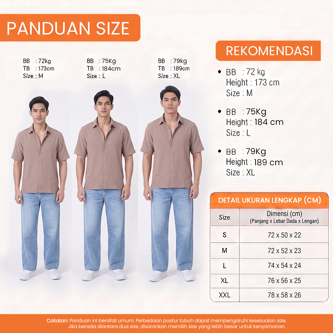 WATCHOUT KEMEJA PRIA LENGAN PENDEK | SLIM FIT | JEANS | JS5025811